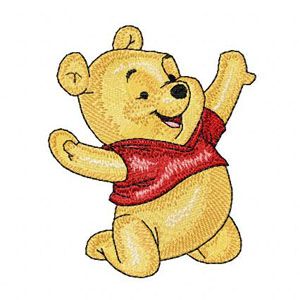 Baby Pooh Happy machine embroidery design