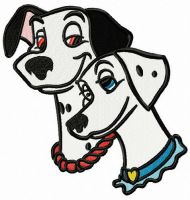 Perdita and Pongo embroidery design