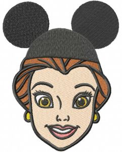 Belle Mickey team embroidery design