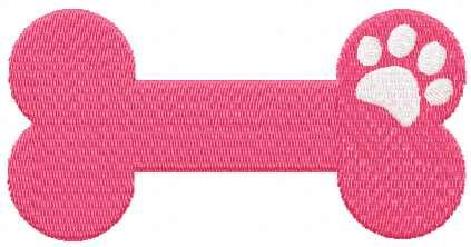 Pink bone for loving pets free embroidery design