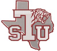 Texas Southern Tigers logo embroidery design