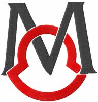 Moncler classic logo embroidery design