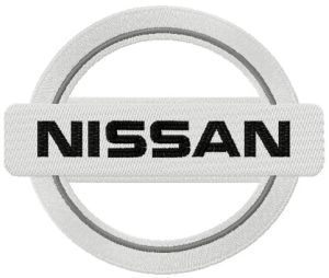 Nissan logo embroidery design
