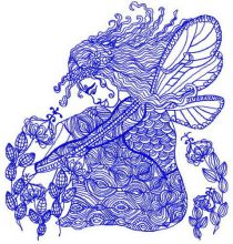 Upset fairy 2 embroidery design