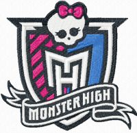Monster High logo embroidery design