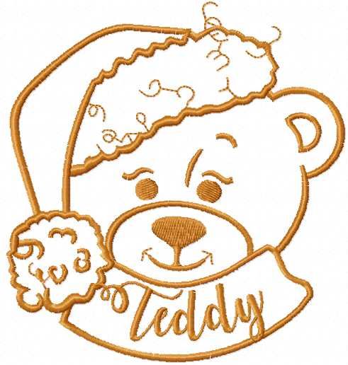 Christmas Teddy Bear free embroidery design