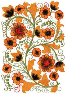 Flower pattern 6 embroidery design