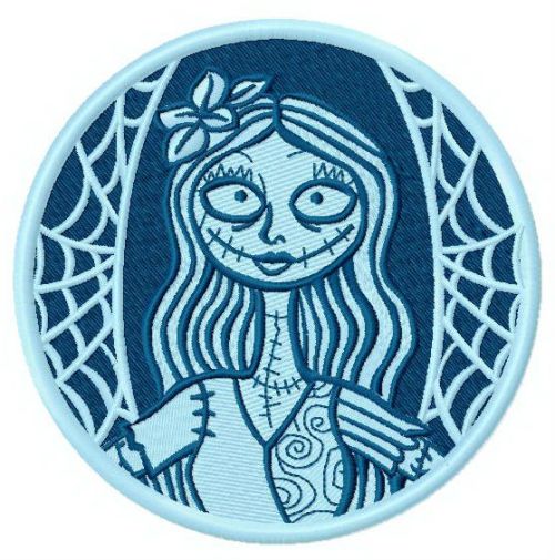 Sally badge machine embroidery design