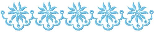 Blue decoration free embroidery design 3