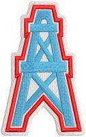 Houston Oilers Football Logo embroidery design