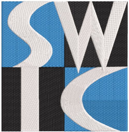 Southwestern illinois college logo embroidery design