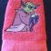 Yoda Thinks design on embroidered pink towel