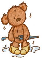 Umbrella didn't help embroidery design