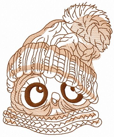 Baby owl 3 machine embroidery design