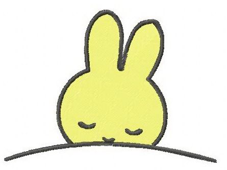 Sleeping bunny machine embroidery design