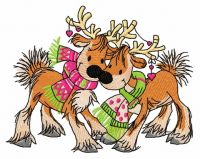 Deer's date embroidery design