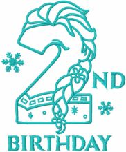 Frozen second birthday one colored