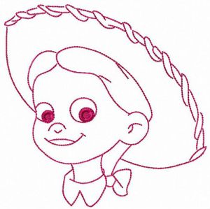 Cowgirl embroidery design