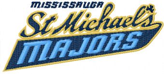 Mississauga St Michaels Majors logo machine embroidery design