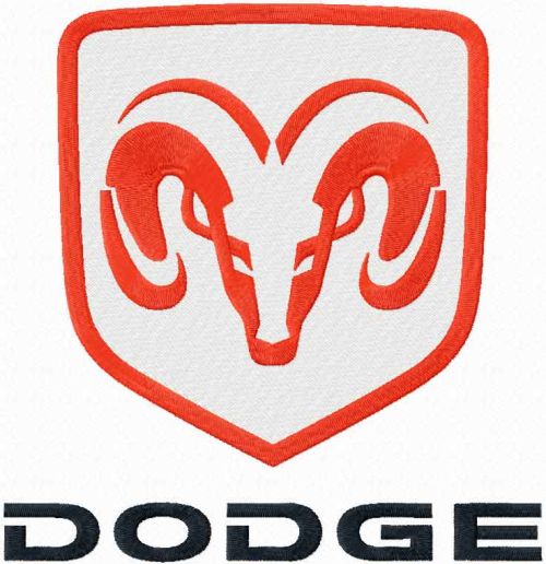 Dodge logo machine embroidery design