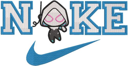Nike Spider-Gwen embroidery design