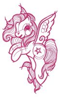 Star Swirl sketch embroidery design