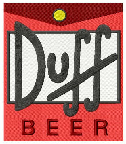 Duff beer logo machine embroidery design
