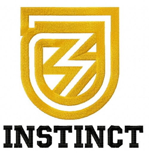 Team Instinct logo machine embroidery design