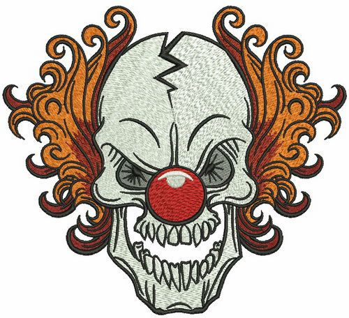 Killer Clown machine embroidery design