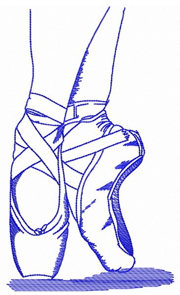 Pointe work one color machine embroidery design
