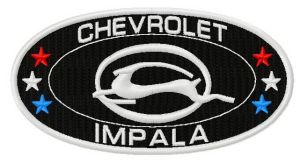 Chevrolet Impala logo 3 embroidery design