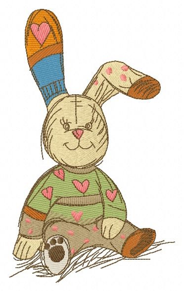 Banny rabbit 4 machine embroidery design