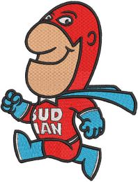 Budweiser Budman embroidery design