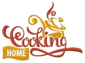 Home cooking embroidery design