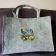 Shopping bag with Loving birds embroidered design