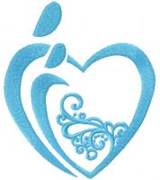 Parent's heart free embroidery design