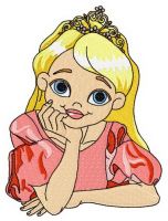 Princess embroidery design