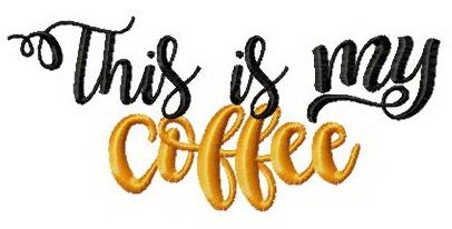 This is my coffee machine embroidery design