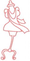 Mannequin embroidery design
