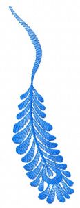 Blue feather embroidery design