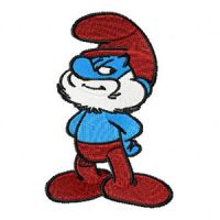 Smurf Brave embroidery design
