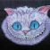 Cheshire cat embroidered