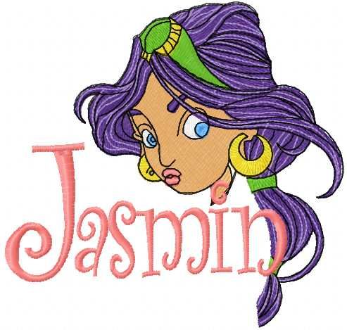 Jasmin Princess embroidery design