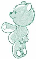 Light green teddy free embroidery design