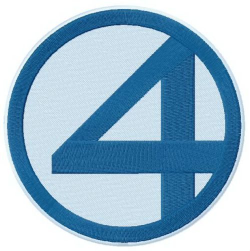 Fantastic Four logo machine embroidery design