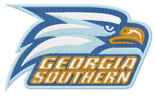 Georgia Southern Eagles logo machine embroidery design