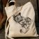 Shopping bag with Sleeping Jaguar Cub embroidery design