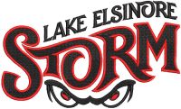 Lake elsinore storm logo embroidery design