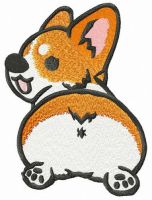 Corgi embroidery design