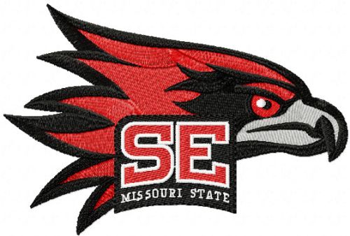 Southeast Missouri State Redhawks logo machine embroidery design